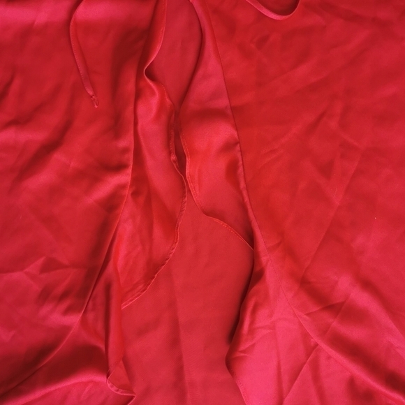 VICTORIA'S Secret Valentine Red Satin Robe Hearts New - Picture 5 of 5